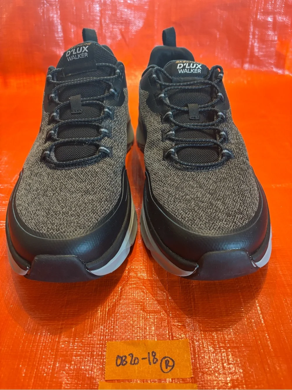 Skechers D'LUX Walker Men's Charcoal and Black Athletic Sneakers